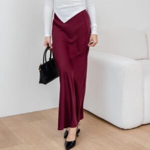 AIJO| Davina Skirt Satin - Rok Satin Wanita - Long Skirt Panjang Bawahan Panjang Bawahan Mewah